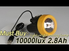 3.8AH Cordless Mining Cap Lamp Battery LED Lightweight IP67 For Miners