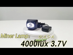 3.7V 4.5Ah Cordless LED Mining Light , 4000 Lux Cordless Miners Cap Light