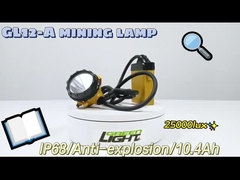 IP68 3.7V LED Mining Lamps With Cable Rechargeable Battery 25000lux Headlamp