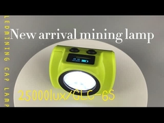 25000lux Underground Mining Lamp , OLED Display 6.8Ah Explosion Proof Mining Lamp