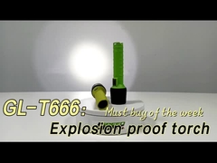 Rechargeable Torch Explosion Proof Flashlight 6400 MAh 18000lux 3W For Mining