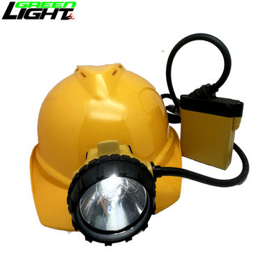 25000lux Miners LED Cap Lamp Safety With Warning High Beam IP68 Impact Resistant