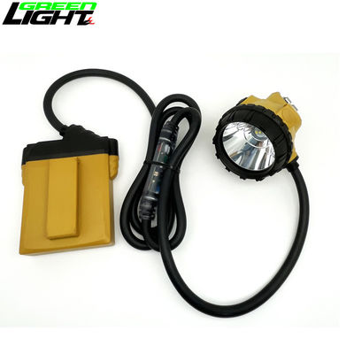 25000lux Miners LED Cap Lamp Safety With Warning High Beam IP68 Impact Resistant