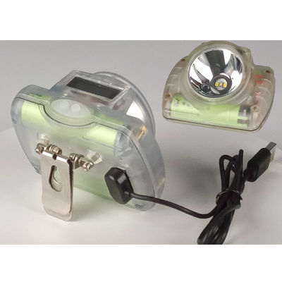 Lámparas de minería LED con tapa sin cable con clip trasero ajustable 15000 Lux recargable