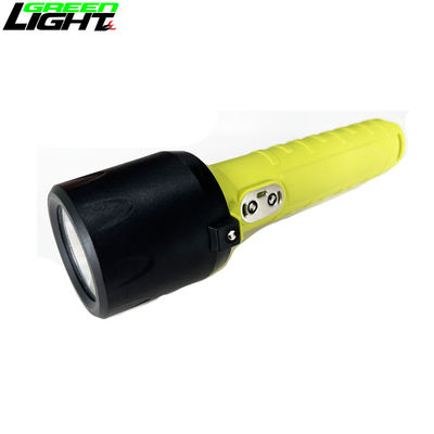 6.4Ah IP68 Explosion Proof LED Flashlight , 200 Meters Spark Proof Flashlight