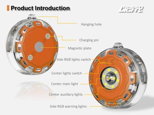 GL-WF02 Luz de advertencia LED multifuncional recargable de 3500 mAh Luces de advertencia intermitentes de tráfico en carretera