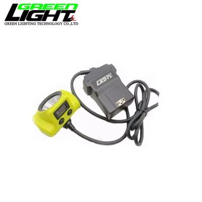 High Quality Digital Display Corded Led Miner Lamp 14Ah 530lum Mining Cap Light Underground Rechargeable Miner Headlamp with Plug & Play