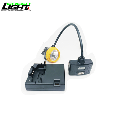 LED Strong Mining Helmet Light 15000 Lux Waterproof Miners Cap Lamps with Red Warn Strobe Light