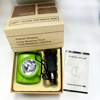 Lâmpada de Mineração LED Recarregável sem Fio com Bateria de Íon-Lítio de 3,7v 7Ah, Clipe de Aço Inoxidável Ajustável e Porta de Carregamento Magnética