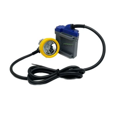 GLT-7C Corded Cap Lamp with 17hrs Working Time Impact Resistant LED Mining Headlamp Featuring One Main Light Two Auxiliary Lights