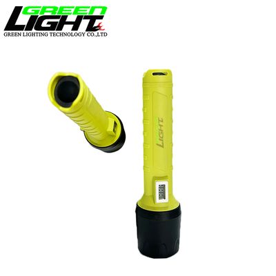 Explosion Proof Flashlight LED Mining Lamp with 6000lux and 10000lux Brightness 3.7V Rated Voltage for Hazardous Locations