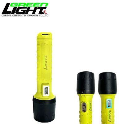 Explosion Proof Flashlight LED Mining Lamp with 6000lux and 10000lux Brightness 3.7V Rated Voltage for Hazardous Locations