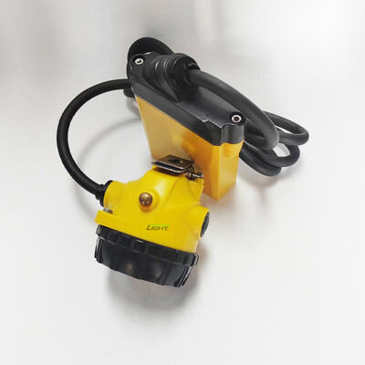 10.4Ah Rechargeable Corded Miner Headlamp 25000lux 348Lm Miner Cap Lamp IP68 Waterproof 20hrs Working Time