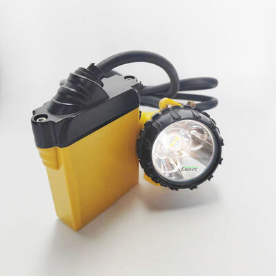 10.4Ah Rechargeable Corded Miner Headlamp 25000lux 348Lm Miner Cap Lamp IP68 Waterproof 20hrs Working Time