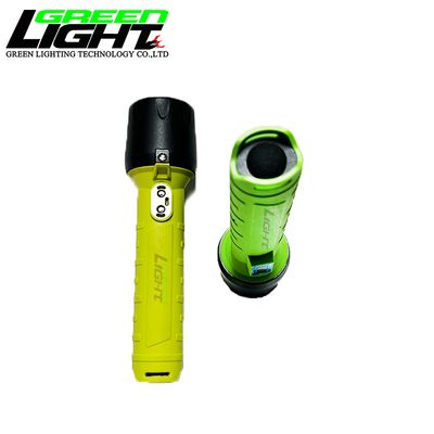 Yeraltı Madencilik Patlamaya Karşı Fener 6400mAh Li-ion Pil Nemli Çevre için Uygun IP68 Su geçirmez.