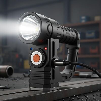 गर्म बिक्री रिचार्जेबल माइनर टॉर्च समर्थन औद्योगिक के लिए IP68 चुंबकीय चार्जिंग पोर्ट के साथ यूएसबी चार्जिंग