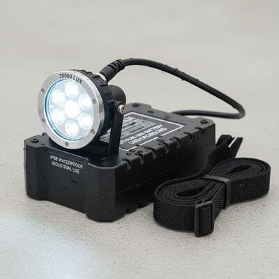 Coal Mine Lamp 20000Lux Waterproof Cap Lamp for Helmet IP68 Industrial Use Lithium-Ion Battery for Underground