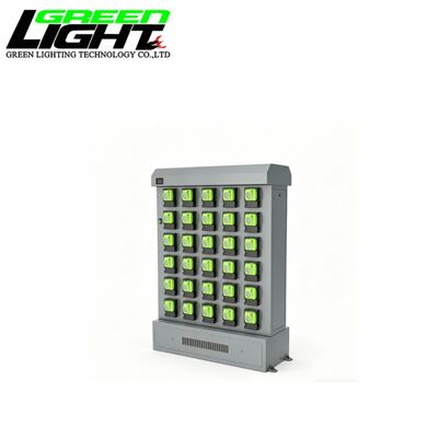 GLC-6 Mining Cap Lamp Charging Rack 15 Units Double-Side Charging Station for Cordless Miner Lamps 110-240V Industrial Charging System 