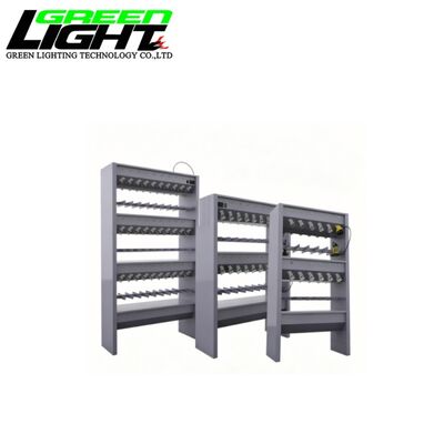 Industrial Mining Lamp Charging Station Cabinet for Corded Cap Lamps | Multi-Unit Charger Rack with Short Circuit Protection