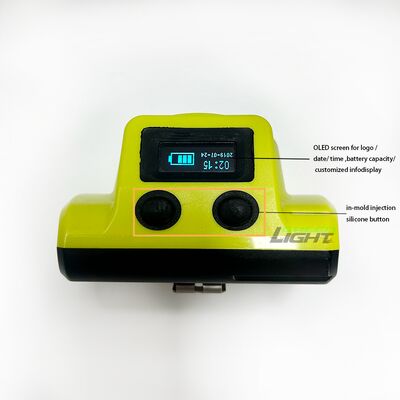 GLC-6S Cordless Mining Cap Lamp, Explosion Proof IP68 Waterproof Rechargeable LED Miner Headlamp with OLED Screen