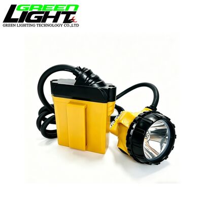 25000Lux Corded Mining Headlamp IP68 Industrial Cap Lamp with 13.6Ah LG Battery for Underground Lighting