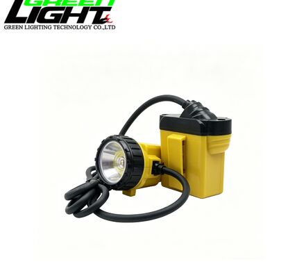 25000Lux Corded Mining Headlamp IP68 Industrial Cap Lamp with 13.6Ah LG Battery for Underground Lighting