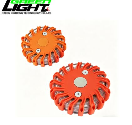 IP68 Magnetic LED Beacon Warning Indicator Light Rechargeable 5W 16LED Multi Color Flashing Light DC5V Li-ion