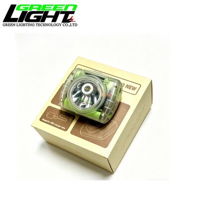 Cordless Mining Cap Lamp LED Mining Headlamp IP68 Rechargeable Miner Light with OLED Display GLC-6