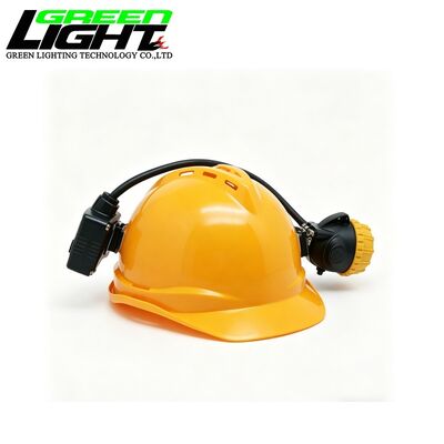 Corded Mining Cap Lamp 15000Lux LED Miner Headlamp IP68 Waterproof Rechargeable 6.8Ah Battery Underground Mining Light