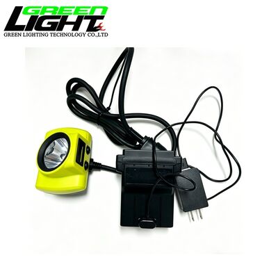 Rechargeable Mining Cap Lamp 16000Lux LED Miner Headlamp OLED Display IP68 Waterproof with Rear Strobe Light