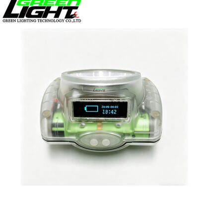 Cordless Mining Cap Lamp 15000Lux Rechargeable LED Miner Headlamp OLED Display 6.8Ah Battery IP68 Waterproof
