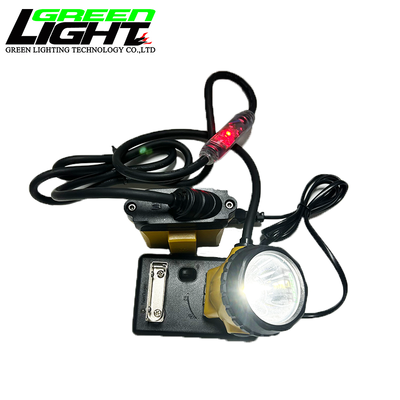 High intensity LED Mining Lamps with 25000 lux brightness and flashing warning light on rear cable providing safety and illumination underground