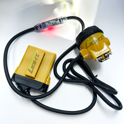 LED Mining Lamps Corded Miners Cap Lamp with Rechargeable Battery Providing 25000 Lux Brightness for Underground Work Lighting