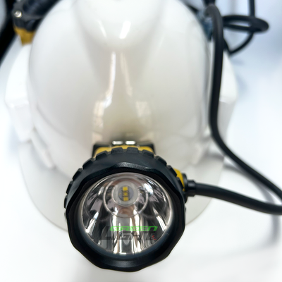 LED Mining Lamps Corded Miners Cap Lamp with Rechargeable Battery Providing 25000 Lux Brightness for Underground Work Lighting