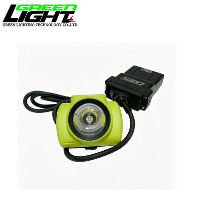 Rechargeable Mining Cap Lamp 16000Lux LED Miner Headlamp OLED Display IP68 Waterproof with Rear Strobe Light