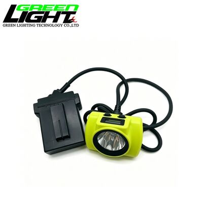 Rechargeable Mining Cap Lamp 16000Lux LED Miner Headlamp OLED Display IP68 Waterproof with Rear Strobe Light