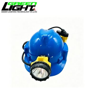 Miner Headlight Corded Mining Lamp IP68 Waterproof 13.6Ah Rechargeable 25000Lux 