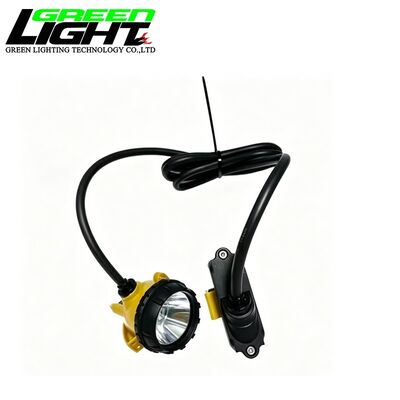 Miner Headlight Corded Mining Lamp IP68 Waterproof 13.6Ah Rechargeable 25000Lux 