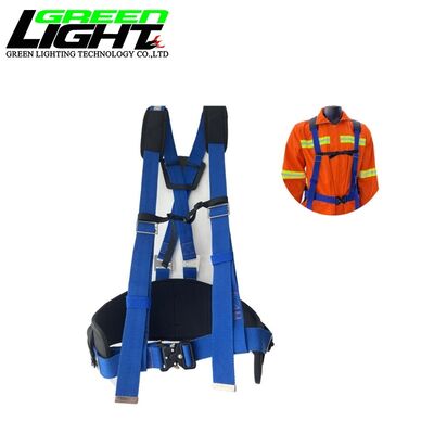 Underground Mining Safety Belt with Reflective Straps Adjustable Miner Tool Belt High Visibility Support Harness with Padded Shoulder Strap