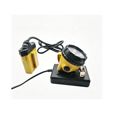 25000Lux Corded Mining Cap Lamp Rechargeable LED Miner Headlamp IP68 with 13.6Ah Battery