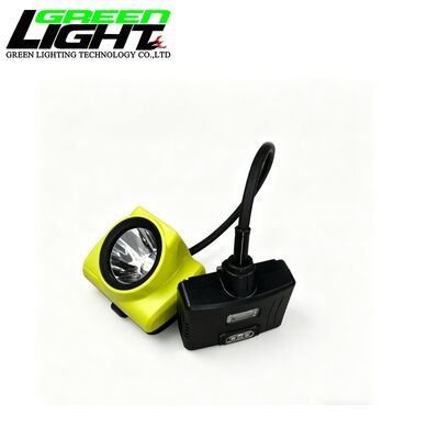 Rechargeable Mining Cap Lamp 16000Lux LED Miner Headlamp OLED Display IP68 Waterproof with Rear Strobe Light