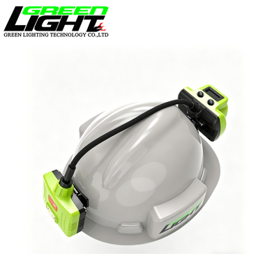 Rechargeable Mining Cap Lamp 16000Lux LED Miner Headlamp OLED Display IP68 Waterproof with Rear Strobe Light