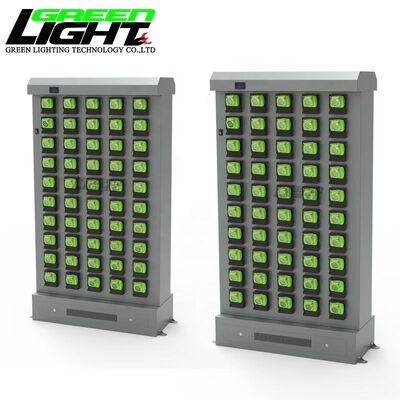 100 Points Cap Lamp Charging Station Mining Charging Rack for Cordless Miner Head Lamp Multi Charging Cabinet with Power Display